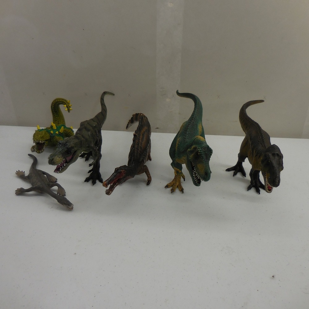 Lot of 6 Realistic Dinosaur Action Figures T-Rex Spinosaurus Prehistoric Toys